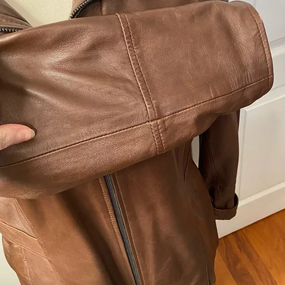 Marc New York By Andrew Mark Brown Real Soft Leather Jacket - Picture 6 of 16